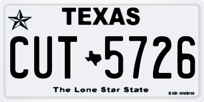 TX license plate CUT5726