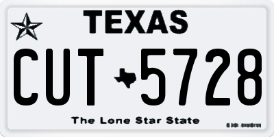 TX license plate CUT5728