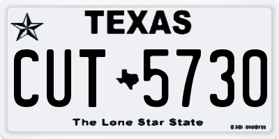 TX license plate CUT5730