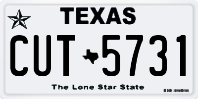 TX license plate CUT5731