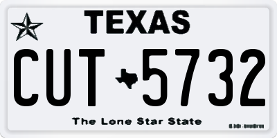 TX license plate CUT5732
