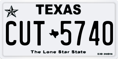 TX license plate CUT5740