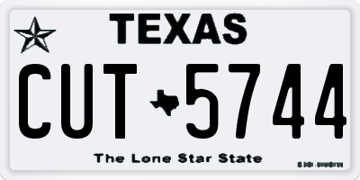 TX license plate CUT5744