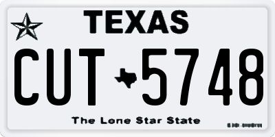 TX license plate CUT5748