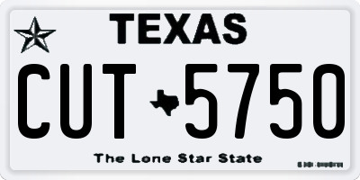 TX license plate CUT5750