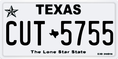 TX license plate CUT5755