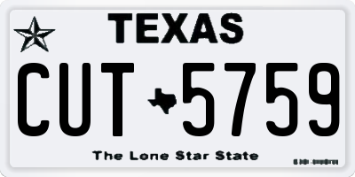 TX license plate CUT5759