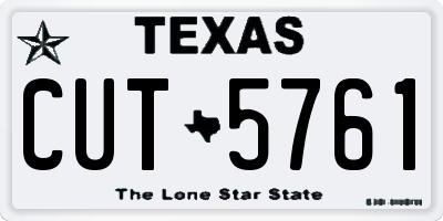 TX license plate CUT5761