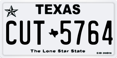 TX license plate CUT5764