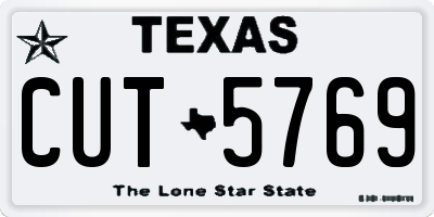 TX license plate CUT5769