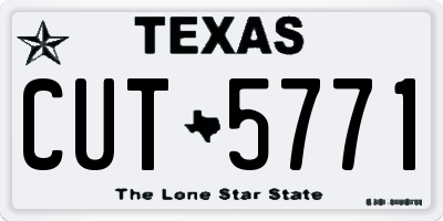 TX license plate CUT5771