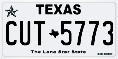 TX license plate CUT5773