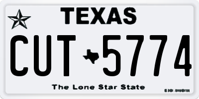 TX license plate CUT5774