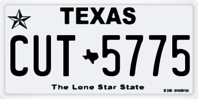 TX license plate CUT5775
