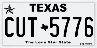 TX license plate CUT5776