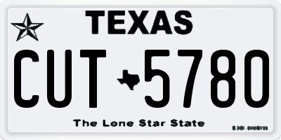 TX license plate CUT5780