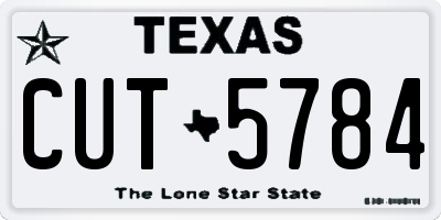 TX license plate CUT5784