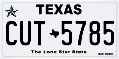 TX license plate CUT5785