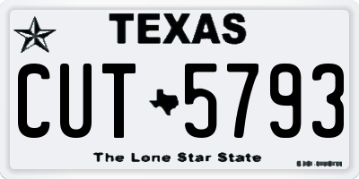 TX license plate CUT5793