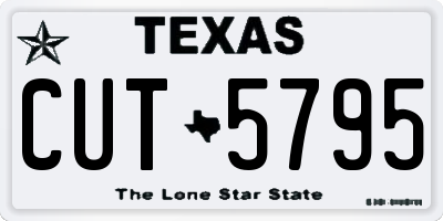 TX license plate CUT5795