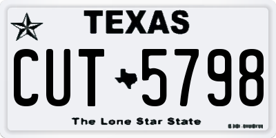 TX license plate CUT5798