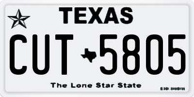 TX license plate CUT5805