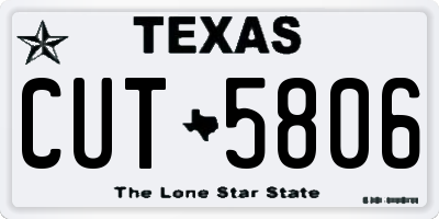 TX license plate CUT5806