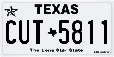 TX license plate CUT5811