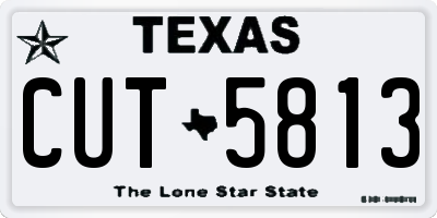 TX license plate CUT5813