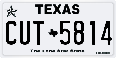 TX license plate CUT5814