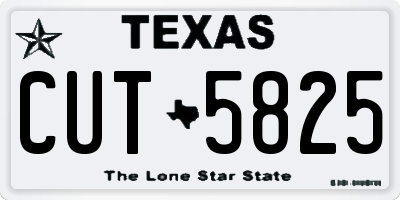TX license plate CUT5825