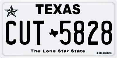 TX license plate CUT5828