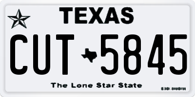 TX license plate CUT5845