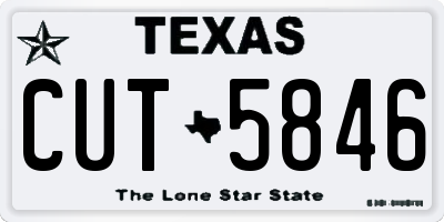 TX license plate CUT5846