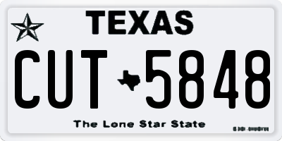 TX license plate CUT5848