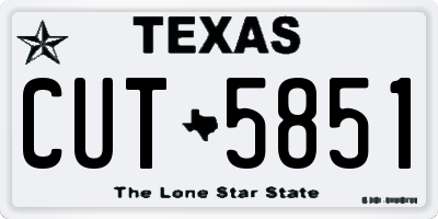 TX license plate CUT5851