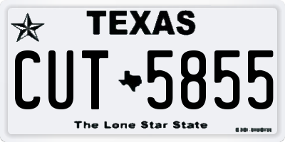 TX license plate CUT5855