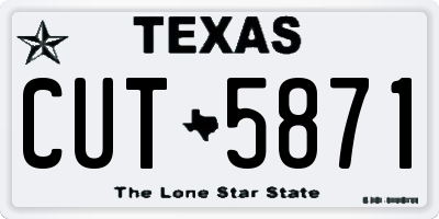 TX license plate CUT5871