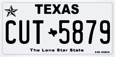 TX license plate CUT5879