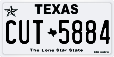 TX license plate CUT5884