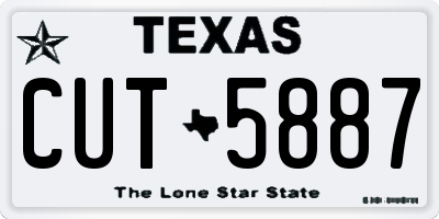 TX license plate CUT5887