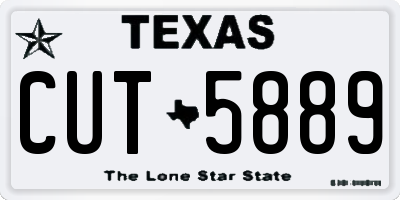 TX license plate CUT5889