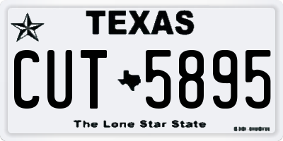 TX license plate CUT5895
