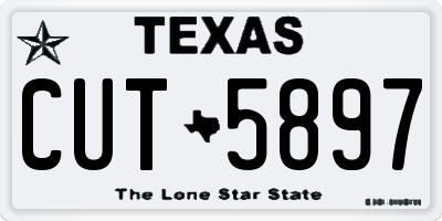 TX license plate CUT5897