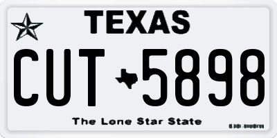 TX license plate CUT5898