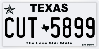 TX license plate CUT5899