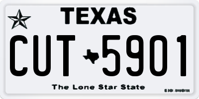 TX license plate CUT5901