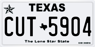 TX license plate CUT5904