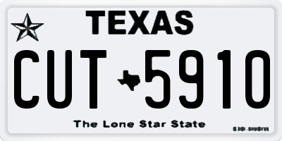 TX license plate CUT5910