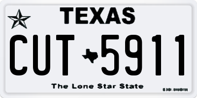 TX license plate CUT5911